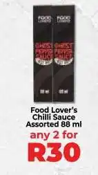 Food Lover's Market Food Lover’s Chilli Sauce Assorted 88 ml offer