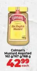 Food Lover's Market Colman's Mustard Assorted offer
