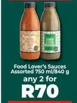 Food Lover's Market Food Lover’s Sauces Assorted offer