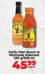 Food Lover's Market Garlic Man Sauce or Marinade Assorted offer