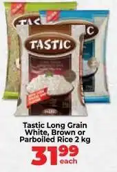 Food Lover's Market Tastic Long Grain White, Brown or Parboiled Rice 2 kg offer