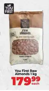 Food Lover's Market You First Raw Almonds 1 kg offer