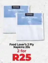 Food Lover's Market Food Lover’s 2 Ply Napkins 20s offer