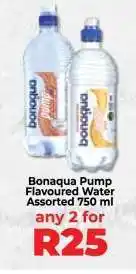 Food Lover's Market Bonaqua Pump Flavoured Water Assorted 750 ml offer
