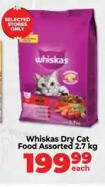 Food Lover's Market Whiskas Dry Cat Food Assorted 2.7 kg offer