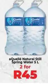 Food Lover's Market aQuellé Natural Still Spring Water 5 L offer