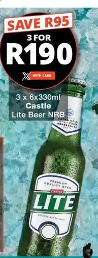 Checkers Castle Lite Beer NRB offer