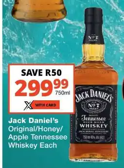 Checkers JACK DANIEL’S ORIGINAL/HONEY/APPLE TENNESSEE WHISKEY offer