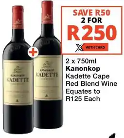 Checkers Kanonkop Kadette Cape Red Blend Wine offer