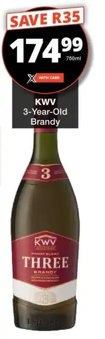 Checkers KWV 3-Year-Old Brandy offer