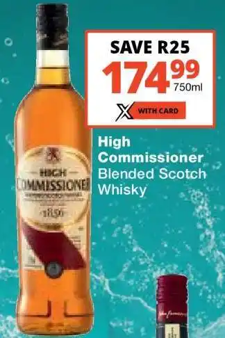 Checkers High Commissioner Blended Scotch Whisky offer