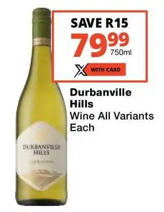 Checkers Durbanville Hills Wine offer