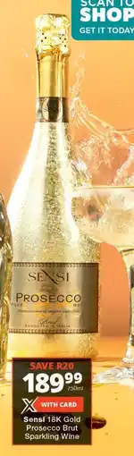 Checkers Sensi 18K Gold Prosecco Brut Sparkling Wine offer