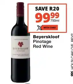 Checkers Beyerskloof Pinotage Red Wine offer