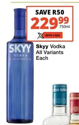 Checkers Skyy Vodka offer