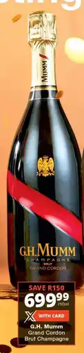 Checkers G.H. Mumm Grand Cordon Brut Champagne offer