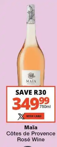 Checkers Maïa Côtes de Provence Rosé Wine offer