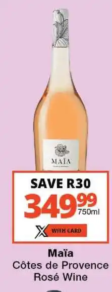 Checkers Maïa Côtes de Provence Rosé Wine offer