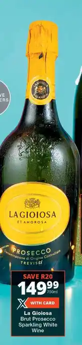 Checkers La Gioiosa Brut Prosecco Sparkling White Wine offer