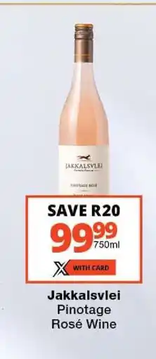 Checkers Jakkalsvlei Pinotage Rosé Wine offer