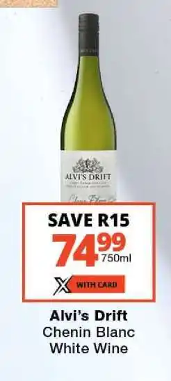 Checkers Alvi's Drift Chenin Blanc White Wine offer