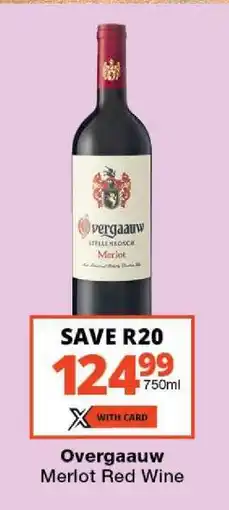 Checkers Overgaauw Merlot Red Wine offer