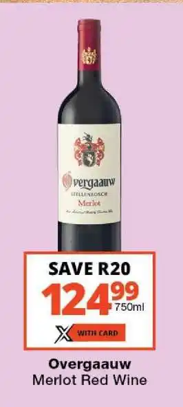 Checkers Overgaauw Merlot Red Wine offer