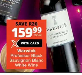 Checkers Warwick Professor Black Sauvignon Blanc White Wine offer