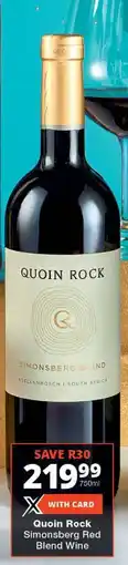 Checkers Quoin Rock Simonsberg Red Blend Wine offer