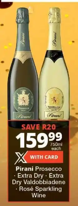 Checkers Pirani Prosecco offer