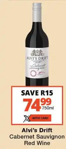 Checkers Alvi's Drift Cabernet Sauvignon Red Wine offer