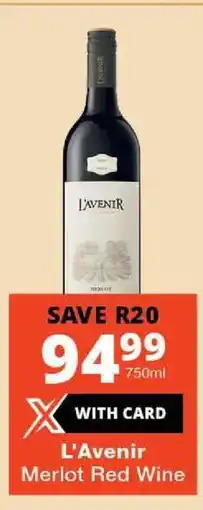 Checkers L'Avenir Merlot Red Wine offer