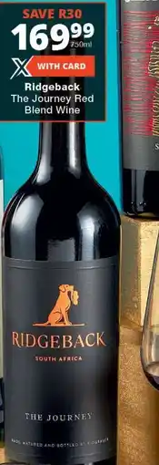 Checkers Ridgeback The Journey Red Blend Wine offer