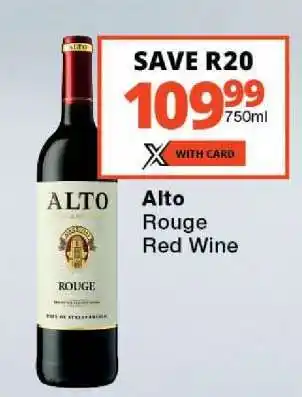 Checkers Alto Rouge Red Wine offer
