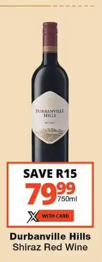 Checkers Durbanville Hills Shiraz Red Wine offer