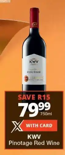 Checkers KWV Pinotage Red Wine offer