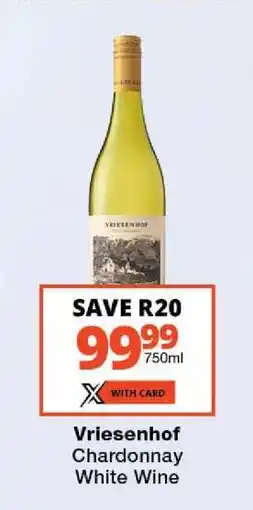 Checkers Vriesenhof Chardonnay White Wine offer