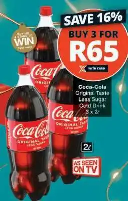 Checkers Coca-Cola Original Taste Less Sugar Cold Drink offer