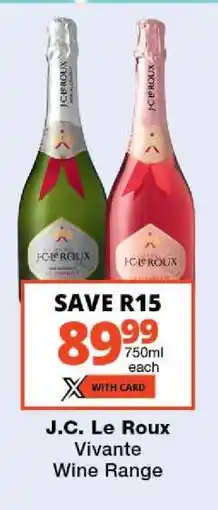 Checkers J.C. Le Roux Vivante Wine Range offer
