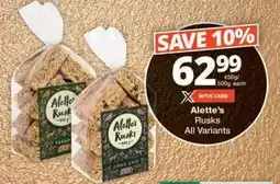 Checkers Alette's Rusks offer