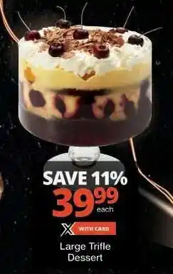 Checkers Large Trifle Dessert offer