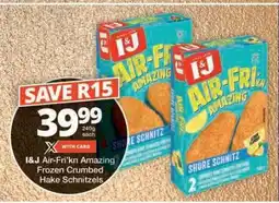 Checkers I&J Air-Fri'kn Amazing Frozen Crumbed Hake Schnitzels offer