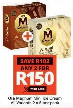 Checkers Ola Magnum Mini Ice Cream offer