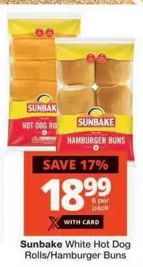 Checkers Sunbake White Hot Dog Rolls/Hamburger Buns offer