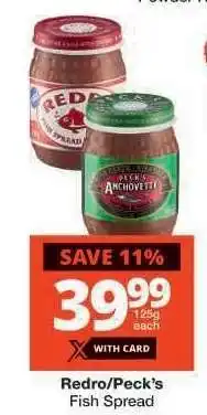 Checkers Redro/Peck’s Fish Spread offer