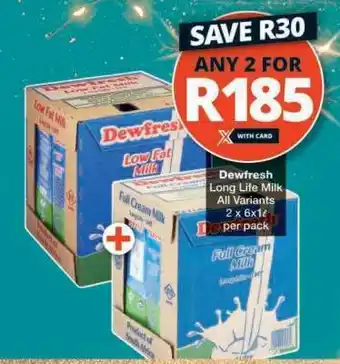 Checkers Dewfresh Long Life Milk offer