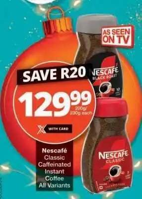 Checkers Nescafé Classic Caffeinated Instant Coffee offer