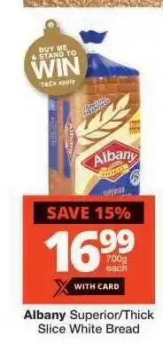 Checkers Albany Superior/Thick Slice White Bread offer