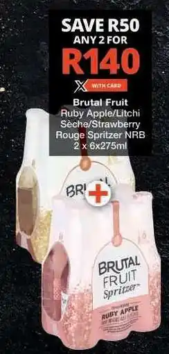 Checkers Brutal Fruit Ruby Apple/Litchi Sèche/Strawberry Rouge Spritzer NRB offer