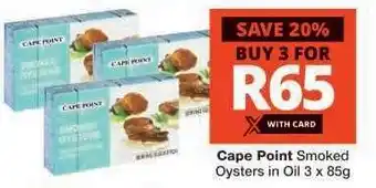 Checkers Cape Point Smoked Oysters in Oil offer
